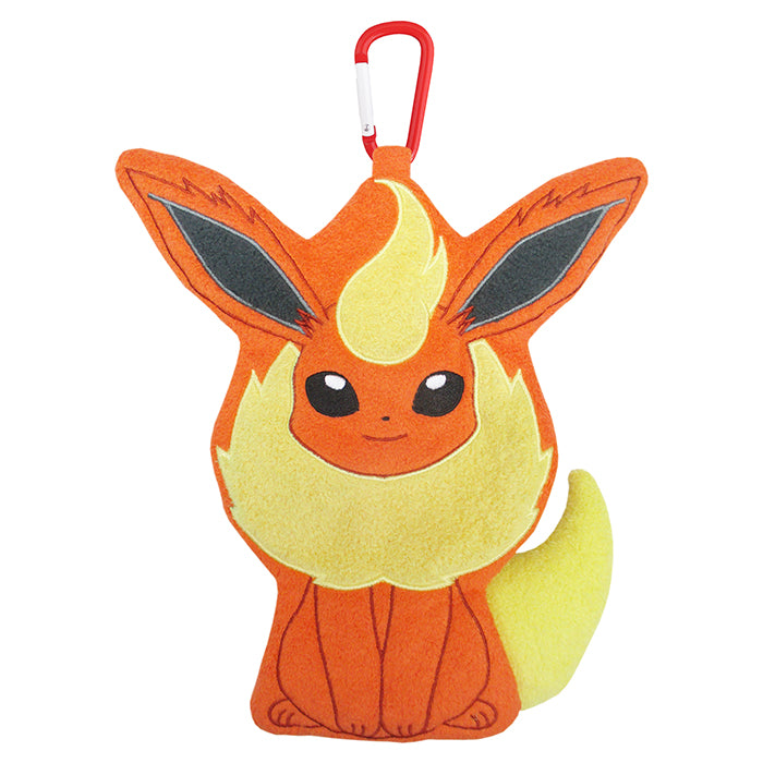 三英貿易/ポケットモンスター　ぬいぐるみ雑貨/PZ36 ぺたふわポーチ ブースター