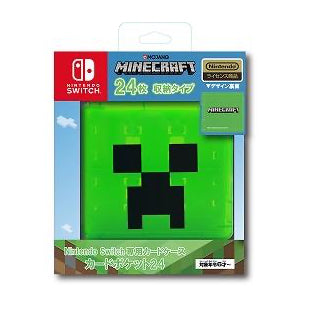 ライセンス商品/任天堂 NS専用カードケース カードポケット24  マインクラフト クリーパー