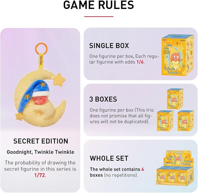 POP MART/We are Twinkle Twinkle Series-Plush Pendant（1/6）