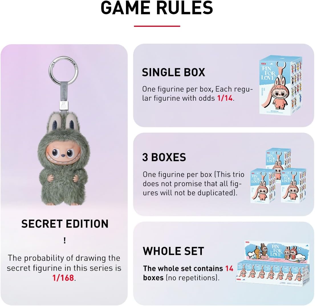 POP MART/THE MONSTERS PIN FOR LOVE Series Plush Pendant (N-Z) (1/14)