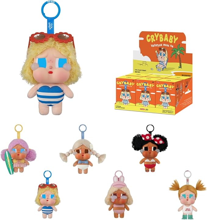 POP MART/CRYBABY Vacation Mode On シリーズ ぬいぐるみペンダント（1/6）