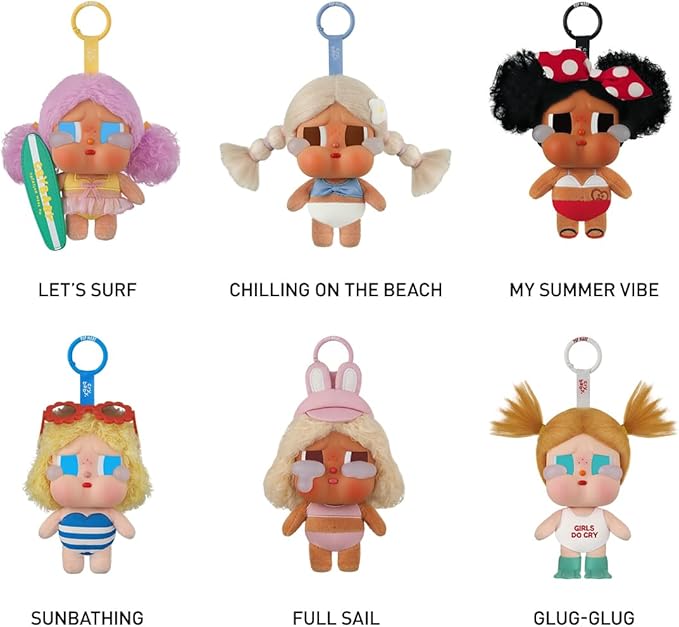POP MART/CRYBABY Vacation Mode On シリーズ ぬいぐるみペンダント（1/6）