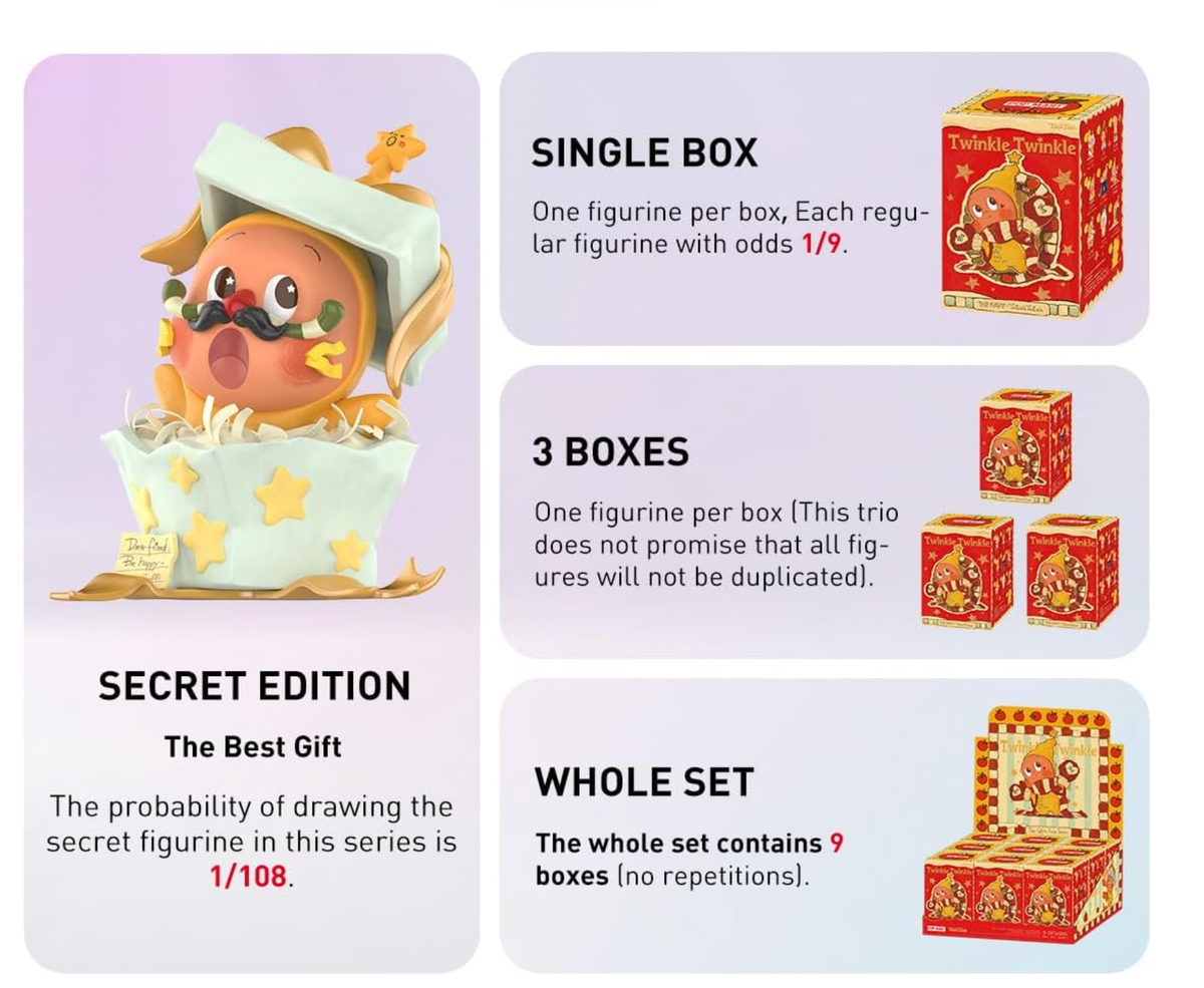POP MART/Twinkle Twinkle The Gifts From Stars シリーズ（1/9）