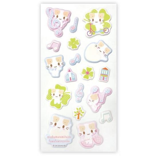 ティー・シー・ピー/マシュマロみたいなふわふわにゃんこ ぷくぷくシール