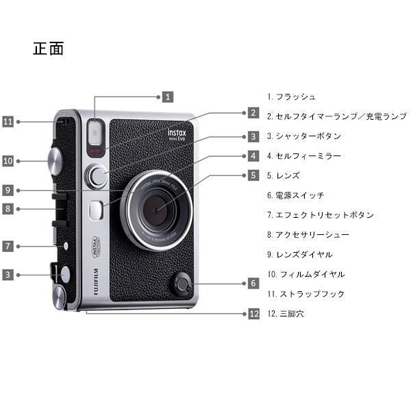 FUJIFILM/富士フイルム チェキ instax mini Evo ブラック