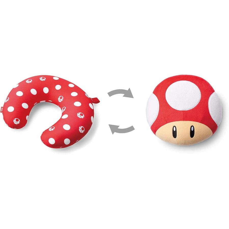 Nintendo / Super Mario Travel Goods 2-Way Neck Pillow Super Mario (Super Mushroom) (2,800 JPY)