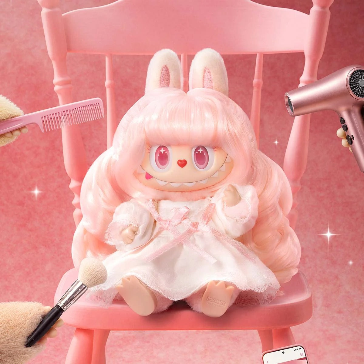 POP MART/THE MONSTERS ヘアサロン シリーズ ぬいぐるみペンダント（1/6）